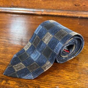 Zianetti Italian Silk Collection Printed Tie in Checkerboard